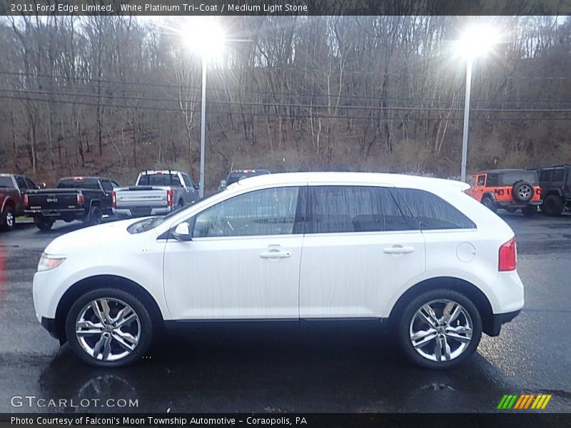 White Platinum Tri-Coat / Medium Light Stone 2011 Ford Edge Limited
