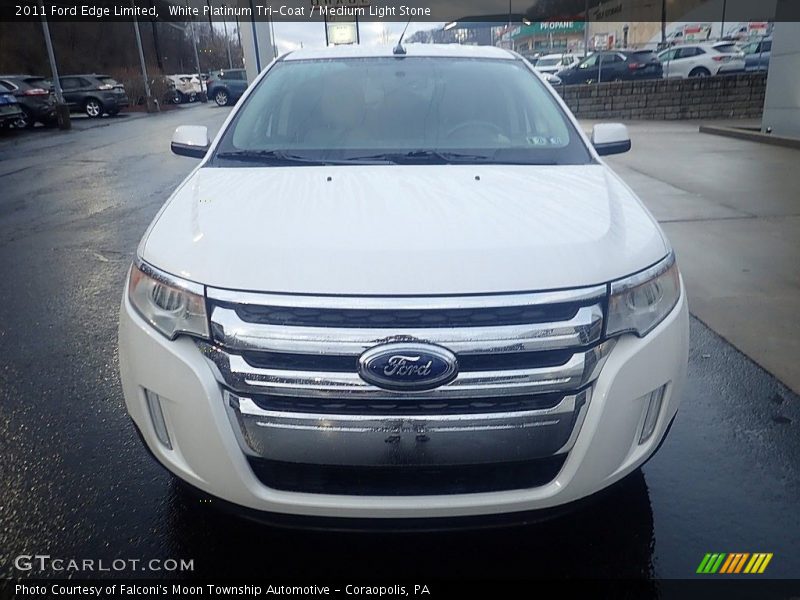 White Platinum Tri-Coat / Medium Light Stone 2011 Ford Edge Limited