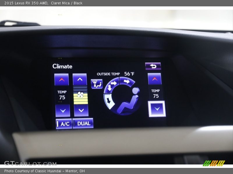 Claret Mica / Black 2015 Lexus RX 350 AWD