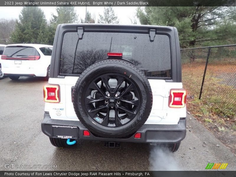 Bright White / Dark Saddle/Black 2023 Jeep Wrangler Unlimited Sahara 4XE Hybrid