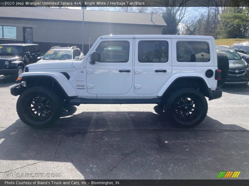 Bright White / Heritage Tan/Black 2020 Jeep Wrangler Unlimited Sahara 4x4