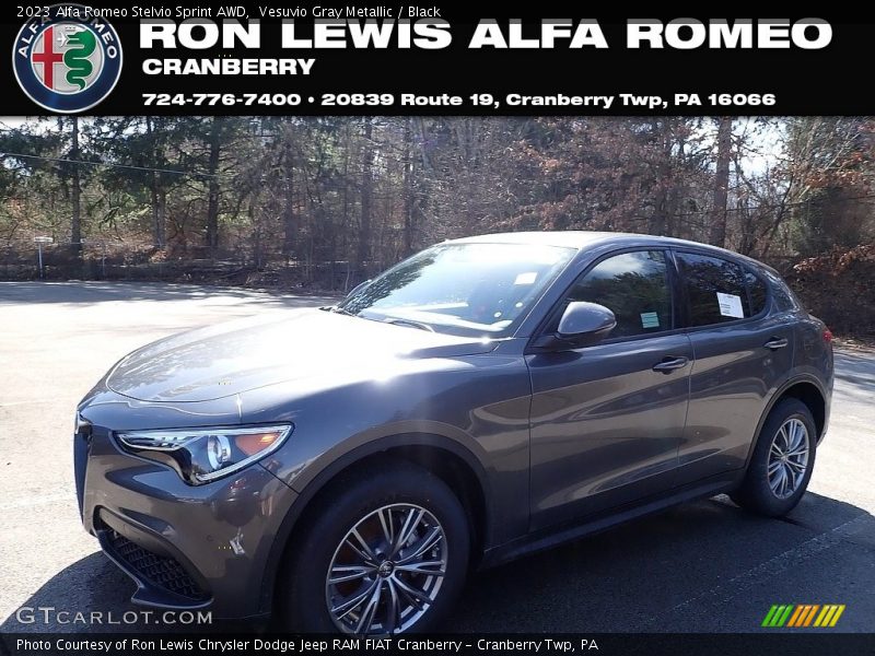 Vesuvio Gray Metallic / Black 2023 Alfa Romeo Stelvio Sprint AWD