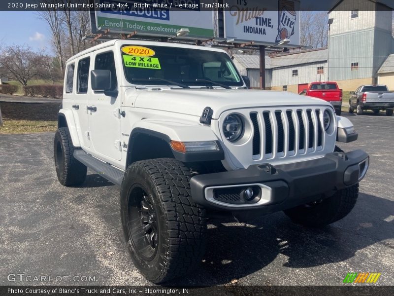 Bright White / Heritage Tan/Black 2020 Jeep Wrangler Unlimited Sahara 4x4
