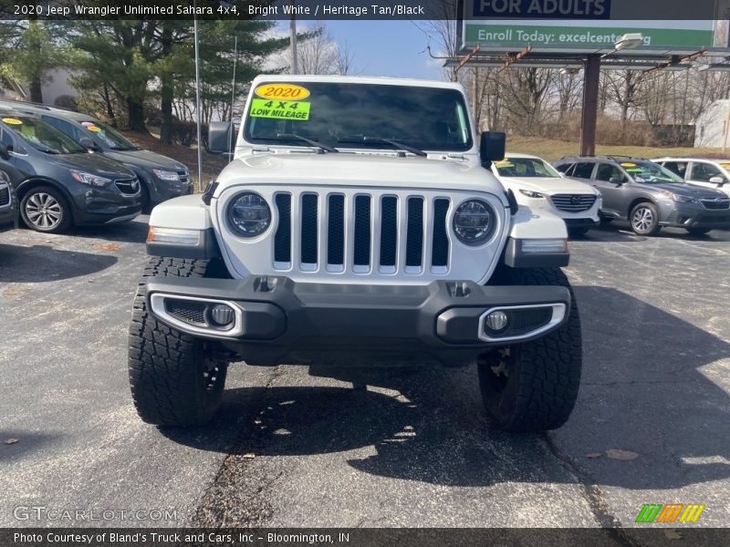 Bright White / Heritage Tan/Black 2020 Jeep Wrangler Unlimited Sahara 4x4