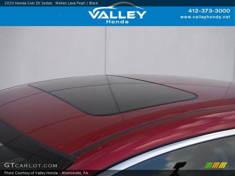 Molten Lava Pearl / Black 2020 Honda Civic EX Sedan