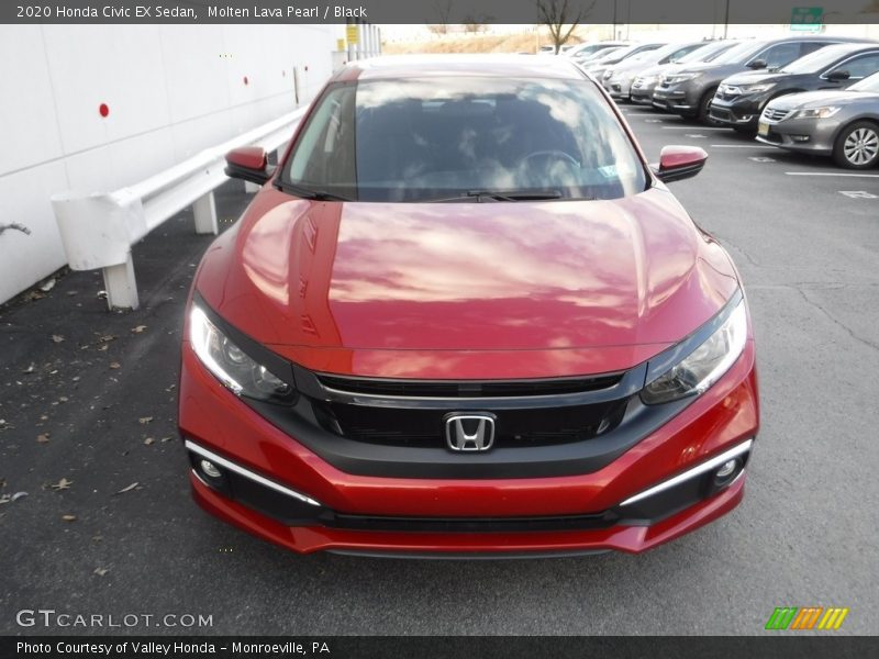 Molten Lava Pearl / Black 2020 Honda Civic EX Sedan