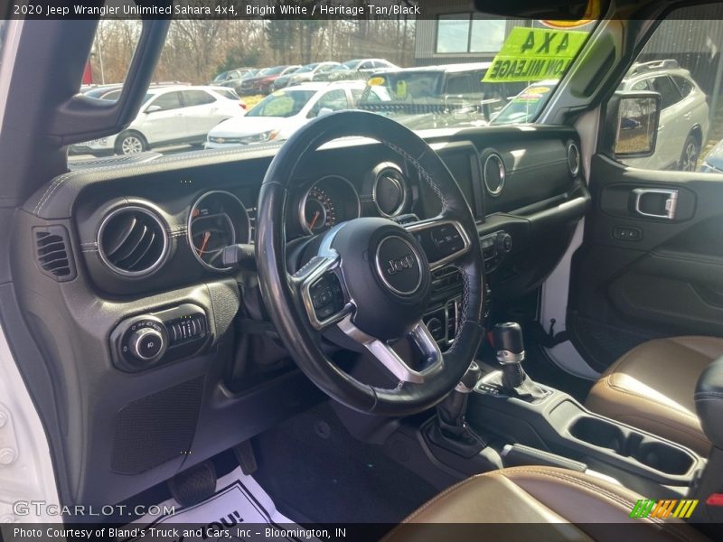 Bright White / Heritage Tan/Black 2020 Jeep Wrangler Unlimited Sahara 4x4