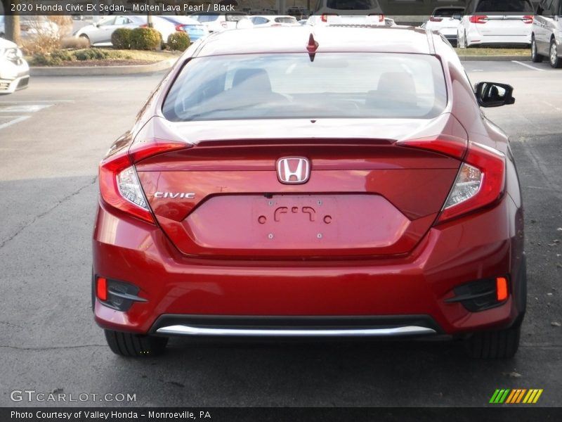 Molten Lava Pearl / Black 2020 Honda Civic EX Sedan