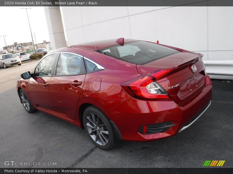 Molten Lava Pearl / Black 2020 Honda Civic EX Sedan