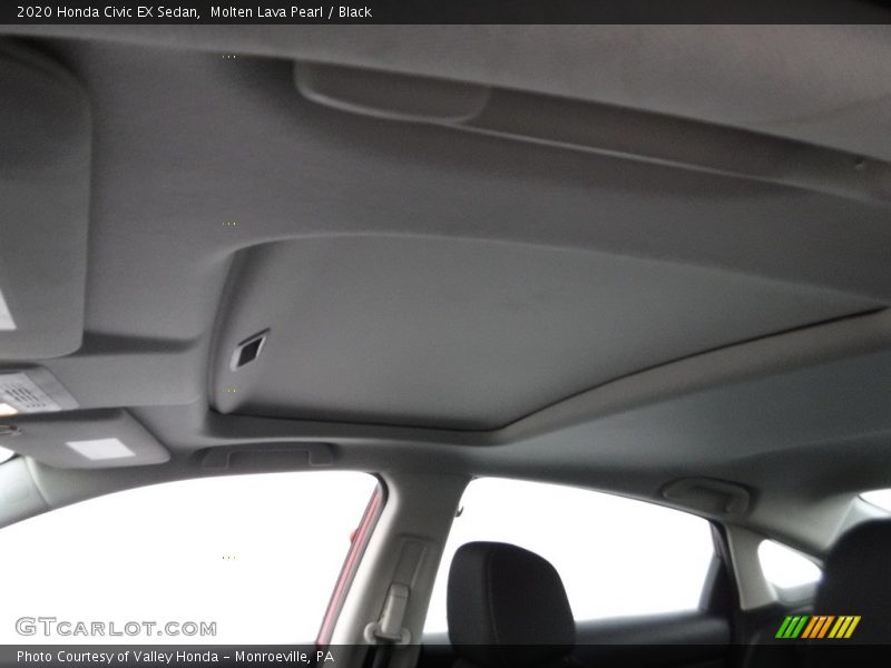 Molten Lava Pearl / Black 2020 Honda Civic EX Sedan