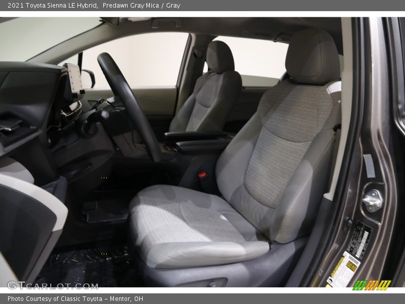 Front Seat of 2021 Sienna LE Hybrid