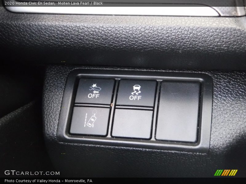 Molten Lava Pearl / Black 2020 Honda Civic EX Sedan