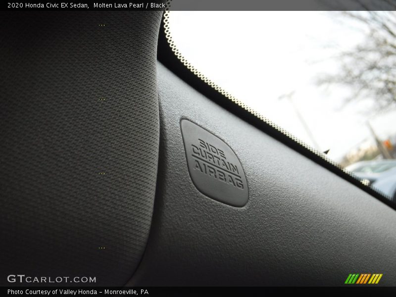 Molten Lava Pearl / Black 2020 Honda Civic EX Sedan