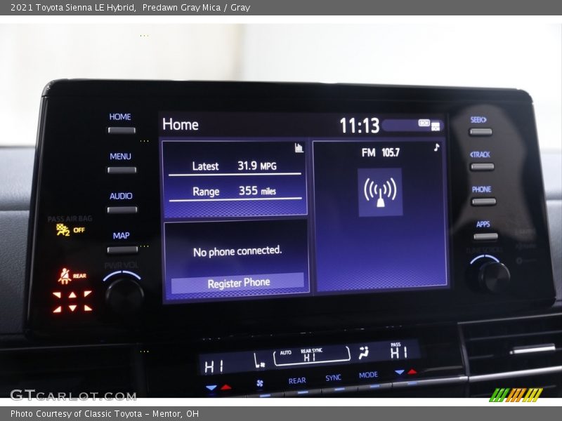 Audio System of 2021 Sienna LE Hybrid