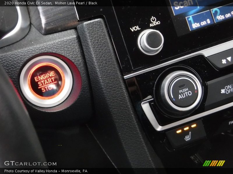 Molten Lava Pearl / Black 2020 Honda Civic EX Sedan