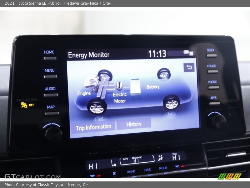 Controls of 2021 Sienna LE Hybrid