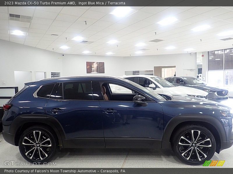 Ingot Blue Mica / Terracotta 2023 Mazda CX-50 Turbo Premium AWD