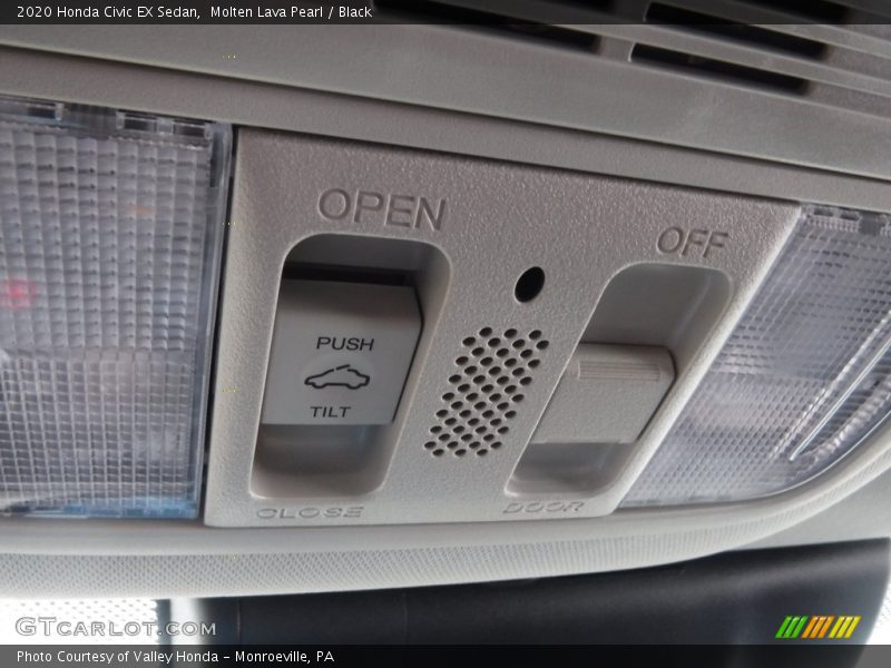 Molten Lava Pearl / Black 2020 Honda Civic EX Sedan
