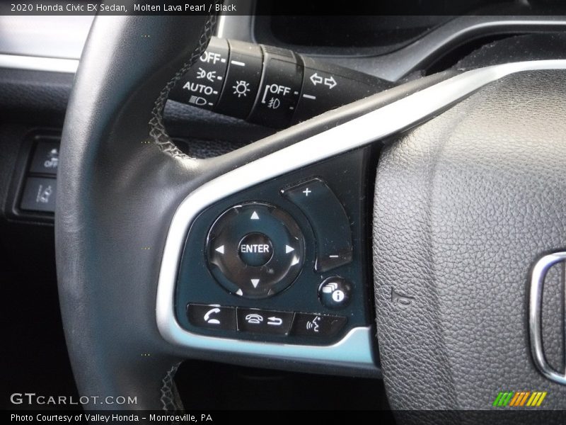 Molten Lava Pearl / Black 2020 Honda Civic EX Sedan