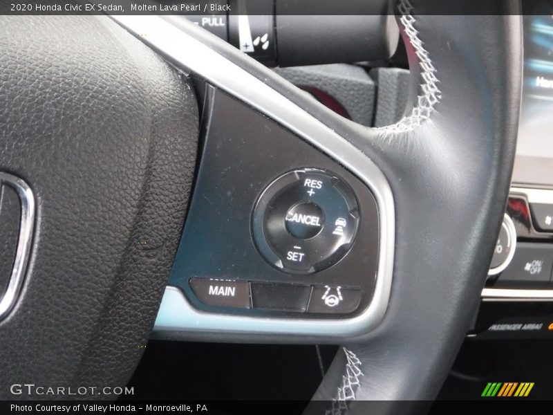 Molten Lava Pearl / Black 2020 Honda Civic EX Sedan