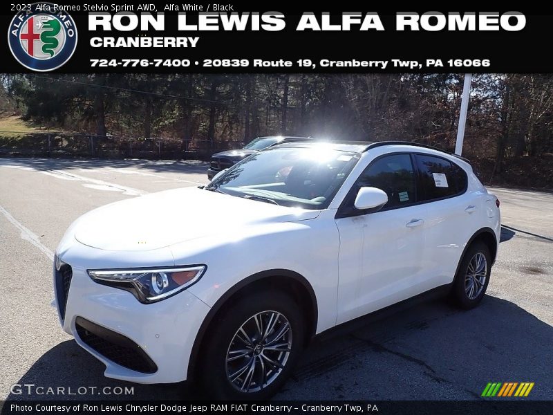 Alfa White / Black 2023 Alfa Romeo Stelvio Sprint AWD