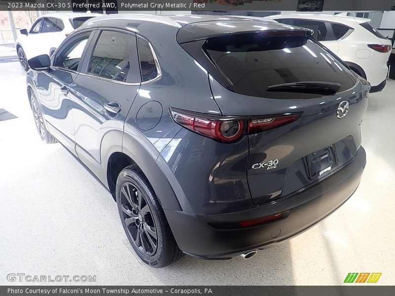 Polymetal Gray Metallic / Red 2023 Mazda CX-30 S Preferred AWD