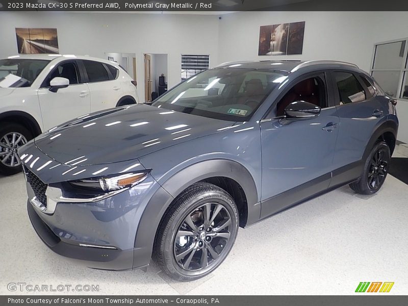 Polymetal Gray Metallic / Red 2023 Mazda CX-30 S Preferred AWD