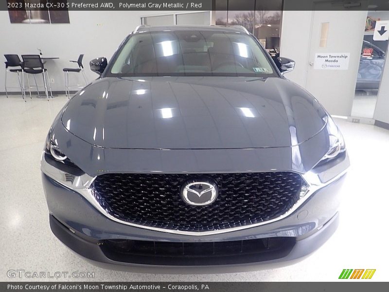 Polymetal Gray Metallic / Red 2023 Mazda CX-30 S Preferred AWD