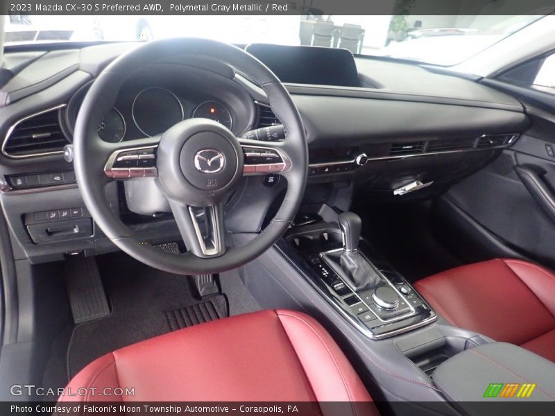 Polymetal Gray Metallic / Red 2023 Mazda CX-30 S Preferred AWD