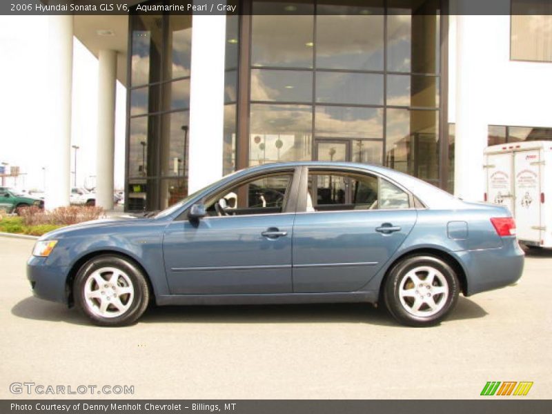 Aquamarine Pearl / Gray 2006 Hyundai Sonata GLS V6