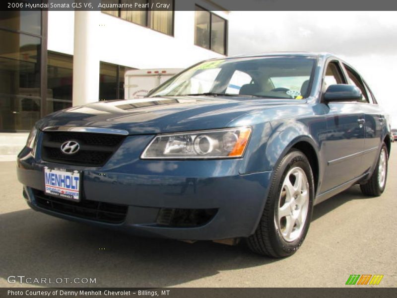 Aquamarine Pearl / Gray 2006 Hyundai Sonata GLS V6