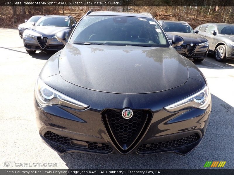 Vulcano Black Metallic / Black 2023 Alfa Romeo Stelvio Sprint AWD