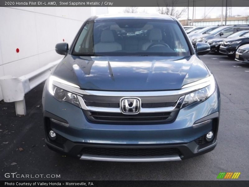 Steel Sapphire Metallic / Gray 2020 Honda Pilot EX-L AWD