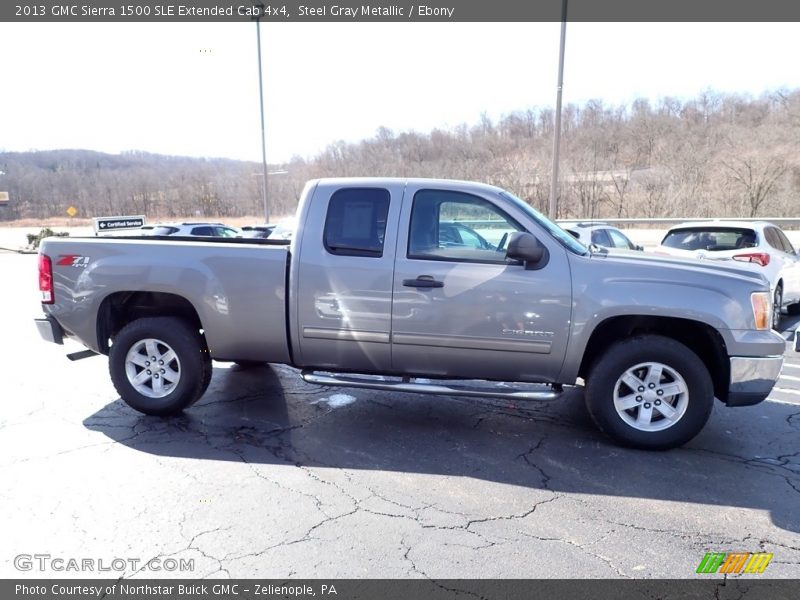 Steel Gray Metallic / Ebony 2013 GMC Sierra 1500 SLE Extended Cab 4x4