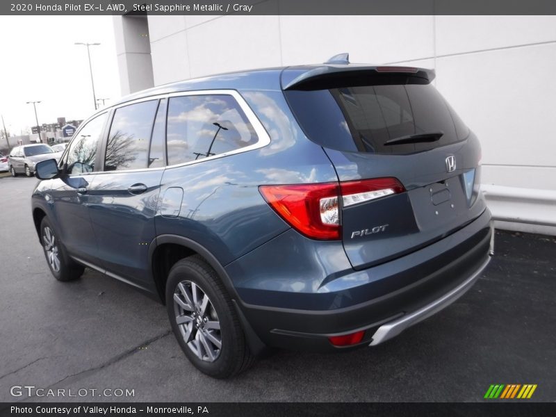 Steel Sapphire Metallic / Gray 2020 Honda Pilot EX-L AWD