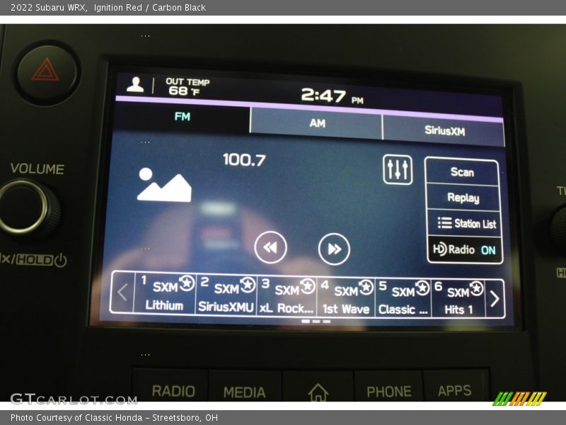 Ignition Red / Carbon Black 2022 Subaru WRX