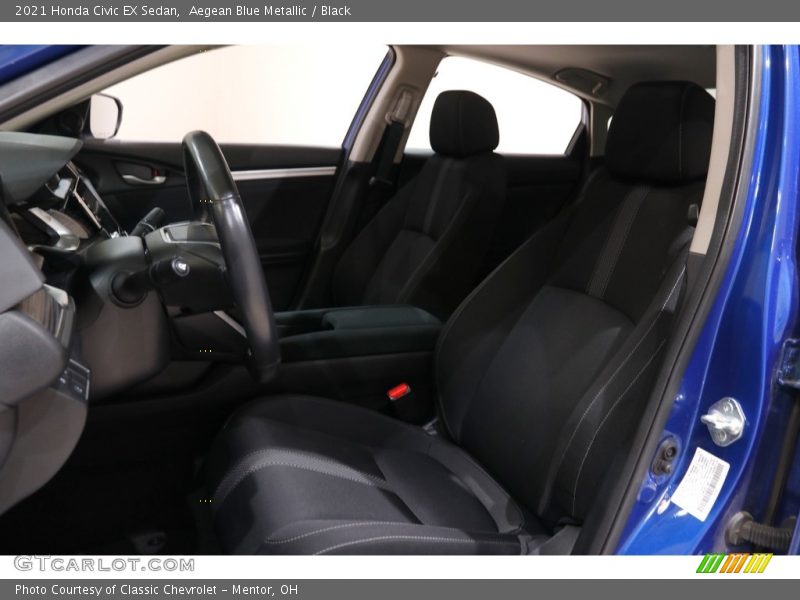 Aegean Blue Metallic / Black 2021 Honda Civic EX Sedan