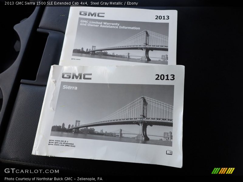Steel Gray Metallic / Ebony 2013 GMC Sierra 1500 SLE Extended Cab 4x4