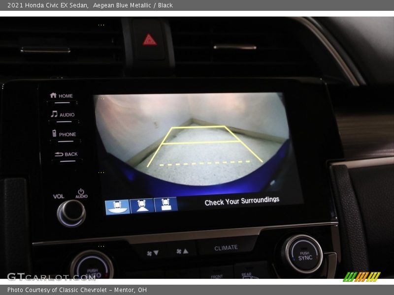 Aegean Blue Metallic / Black 2021 Honda Civic EX Sedan