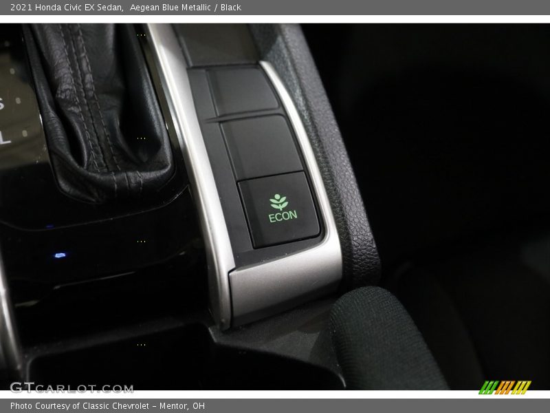 Aegean Blue Metallic / Black 2021 Honda Civic EX Sedan