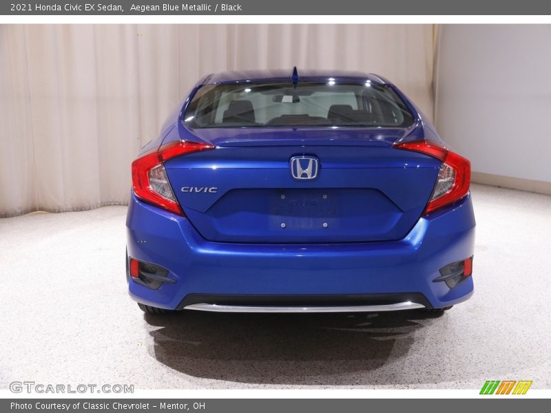 Aegean Blue Metallic / Black 2021 Honda Civic EX Sedan