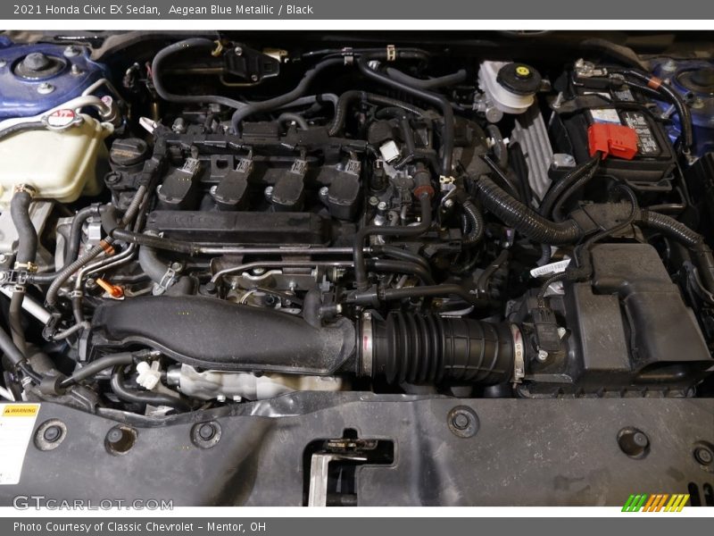 Aegean Blue Metallic / Black 2021 Honda Civic EX Sedan