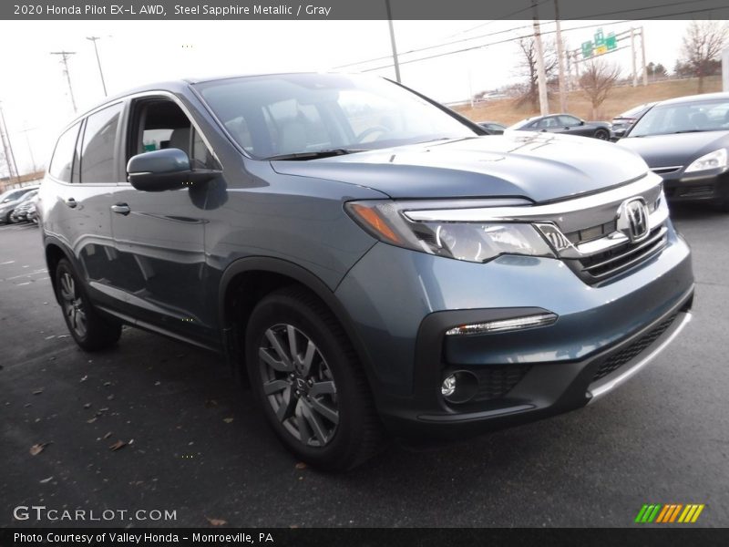 Steel Sapphire Metallic / Gray 2020 Honda Pilot EX-L AWD