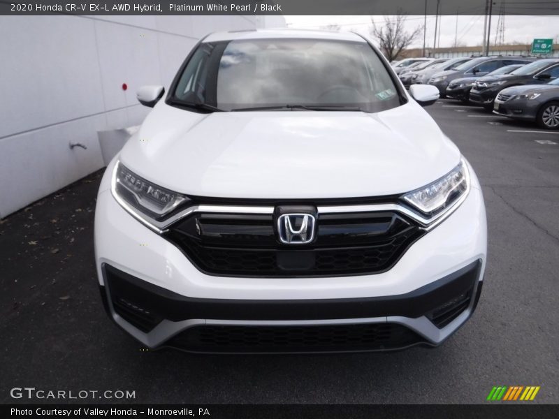 Platinum White Pearl / Black 2020 Honda CR-V EX-L AWD Hybrid
