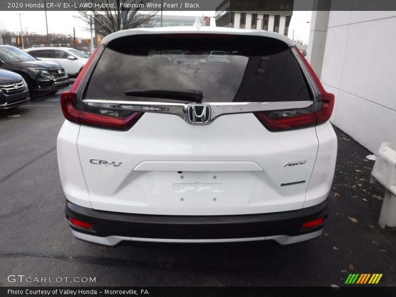 Platinum White Pearl / Black 2020 Honda CR-V EX-L AWD Hybrid
