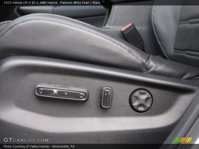 Platinum White Pearl / Black 2020 Honda CR-V EX-L AWD Hybrid