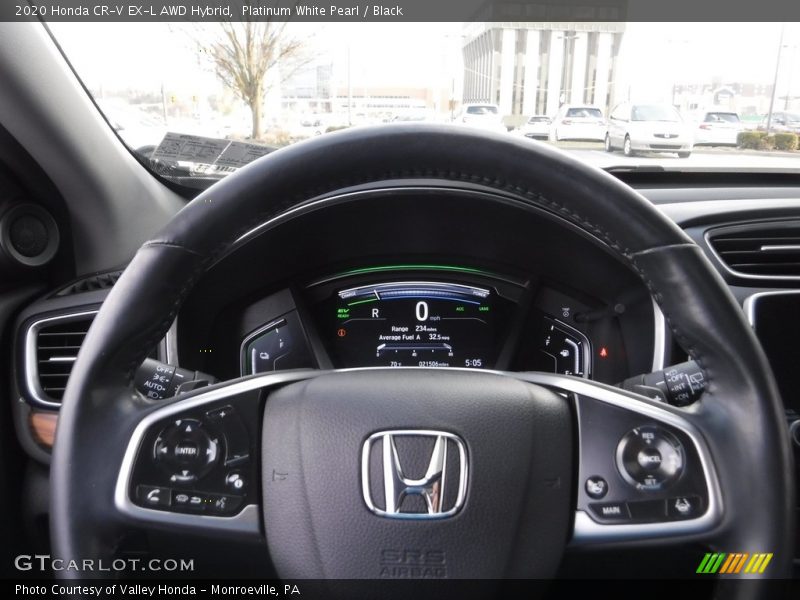 Platinum White Pearl / Black 2020 Honda CR-V EX-L AWD Hybrid