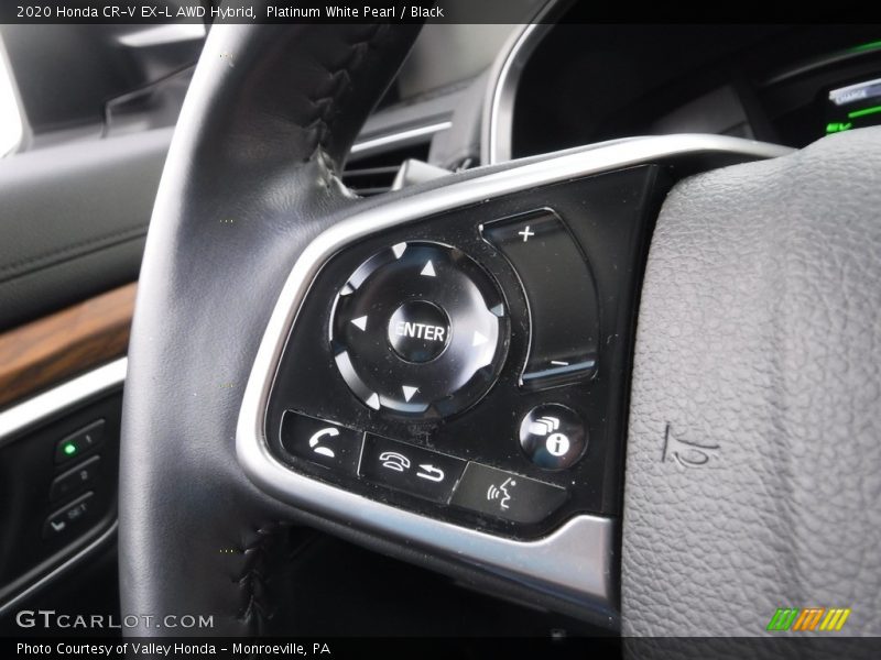 Platinum White Pearl / Black 2020 Honda CR-V EX-L AWD Hybrid