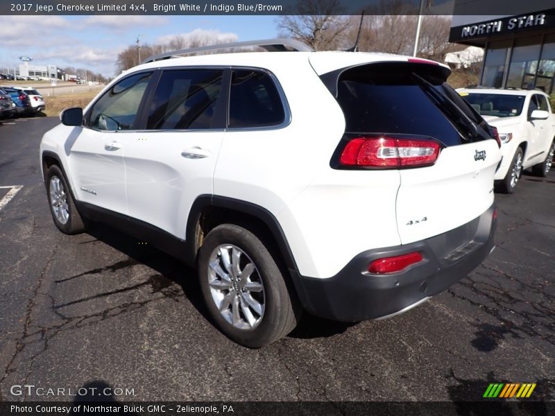 Bright White / Indigo Blue/Brown 2017 Jeep Cherokee Limited 4x4