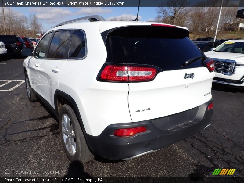 Bright White / Indigo Blue/Brown 2017 Jeep Cherokee Limited 4x4